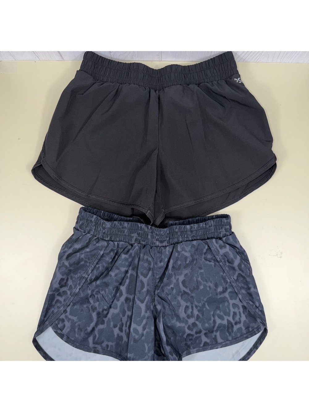 Girls Athletic Shorts Lot Size 8 All in Motion DSG Black Leopard Print